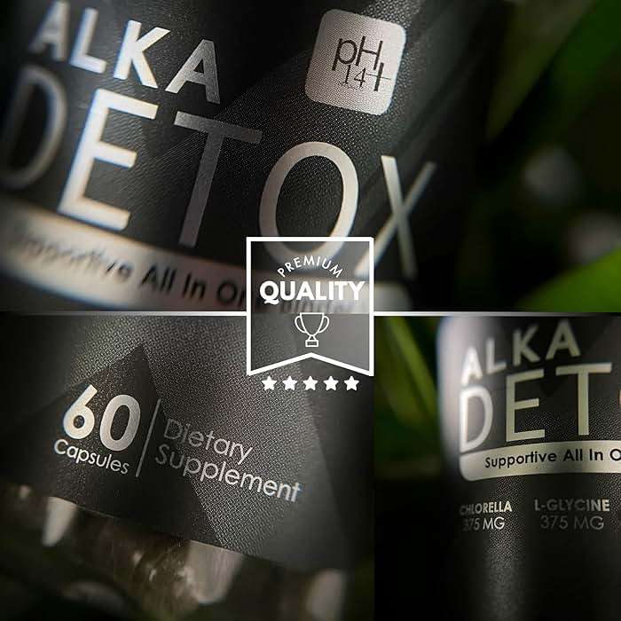 AlkaDetox Binder Tablet with Fiber chlorella/Chlorophyll, Liver & Gut Detox Cleanse, Colon and Toxin Flush. glycine and Dandelion Root and salud, Pure no fillers. 60 Capsules. - Image 5