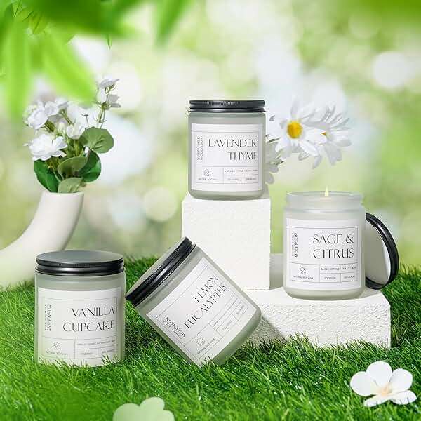 Molensun Sage & Citrus Scented Candles, Aromatherapy Jar Candle, 7 oz Long Lasting Candles, Soy Wax Candle Gift for Women - Image 6