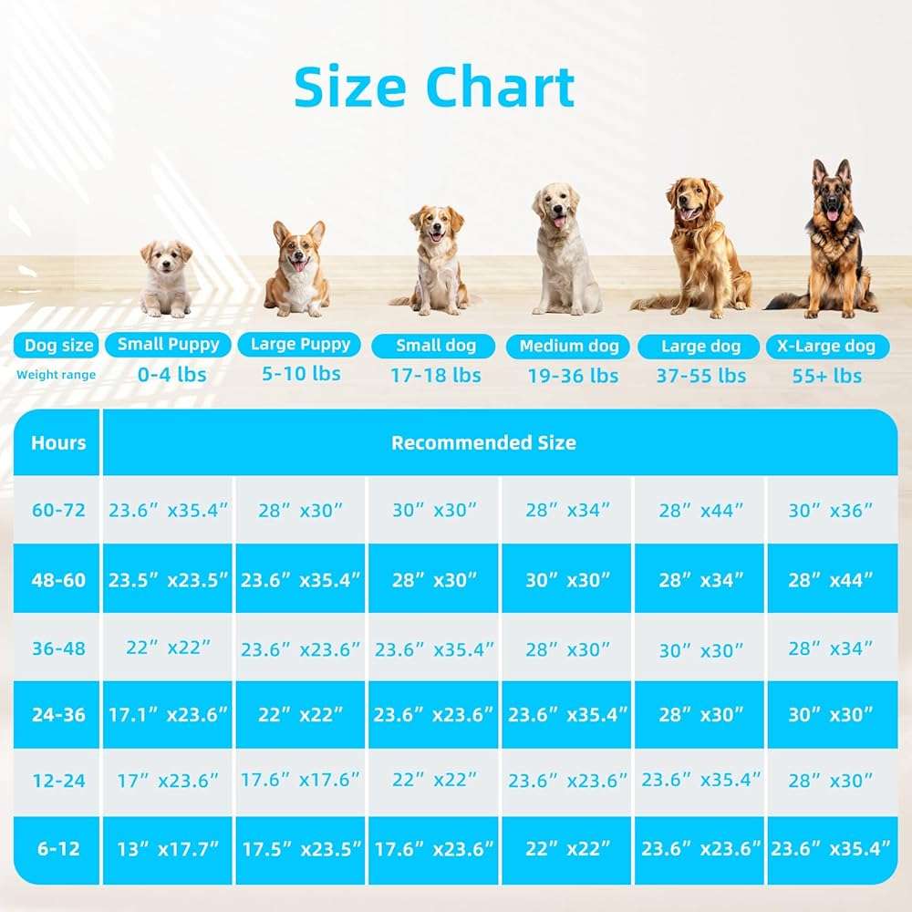 Super Absorbent Waterproof Dog and Puppy Pet Training Pad, Housebreaking Pet Pad, 40-Count Extra Middle-Size, 30’’X36’’, Blue - Image 3