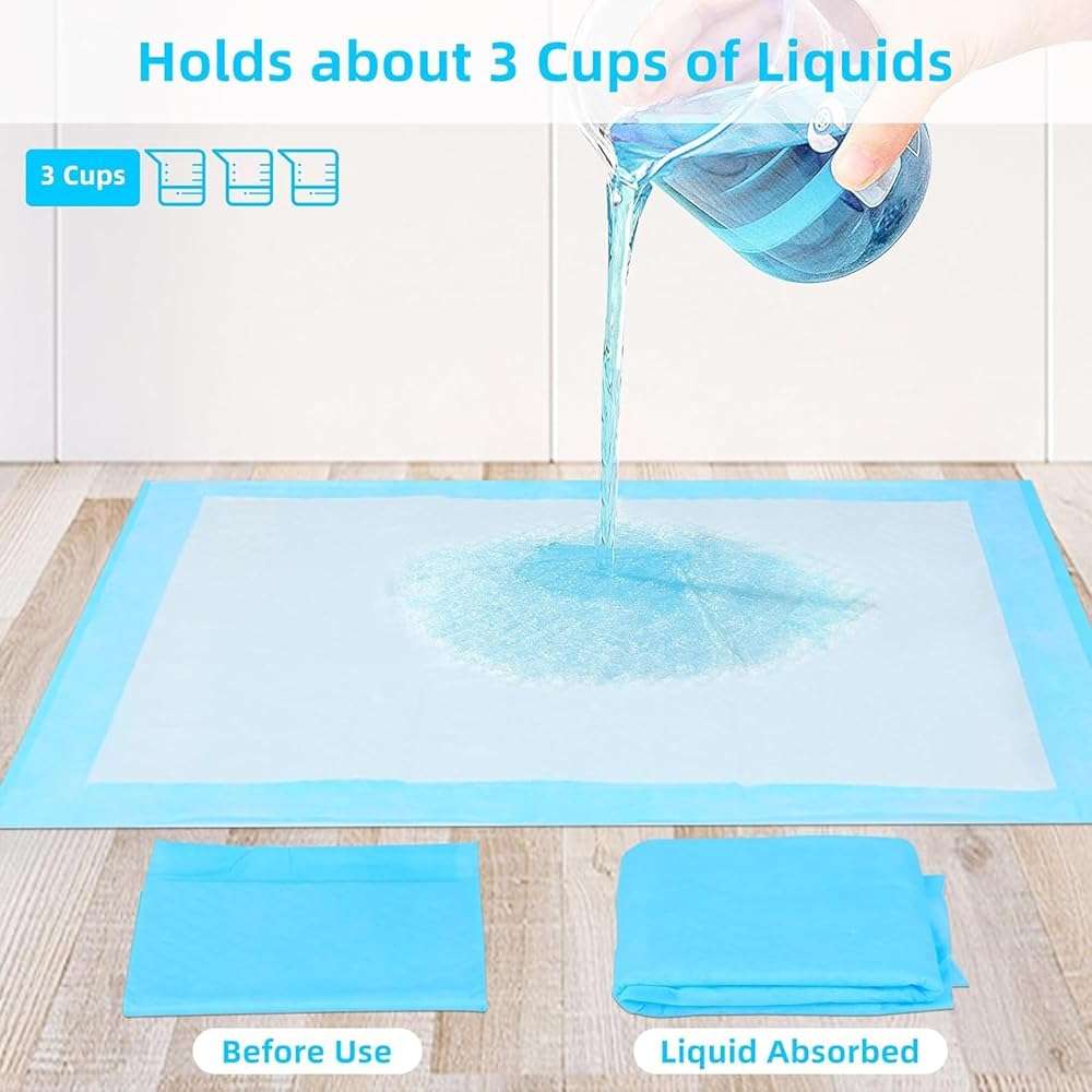 Super Absorbent Waterproof Dog and Puppy Pet Training Pad, Housebreaking Pet Pad, 40-Count Extra Middle-Size, 30’’X36’’, Blue - Image 7