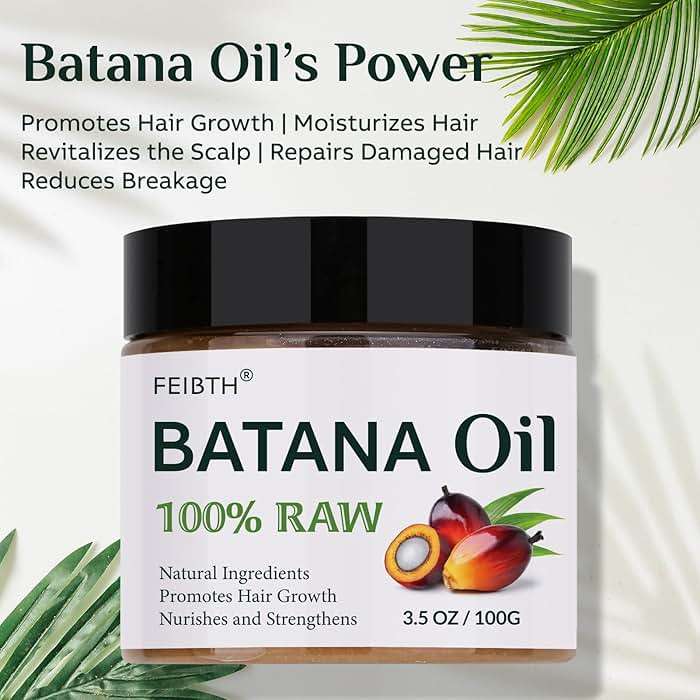 FEIBTH Raw Batana Oil for Hair Growth, Batana Oil Organic for Hair Growth, Batana Oil for Hair Growth Dr Sebi Organic, Prevent Hair Loss and Enhances Hair Thickness, 100g., White - Image 2