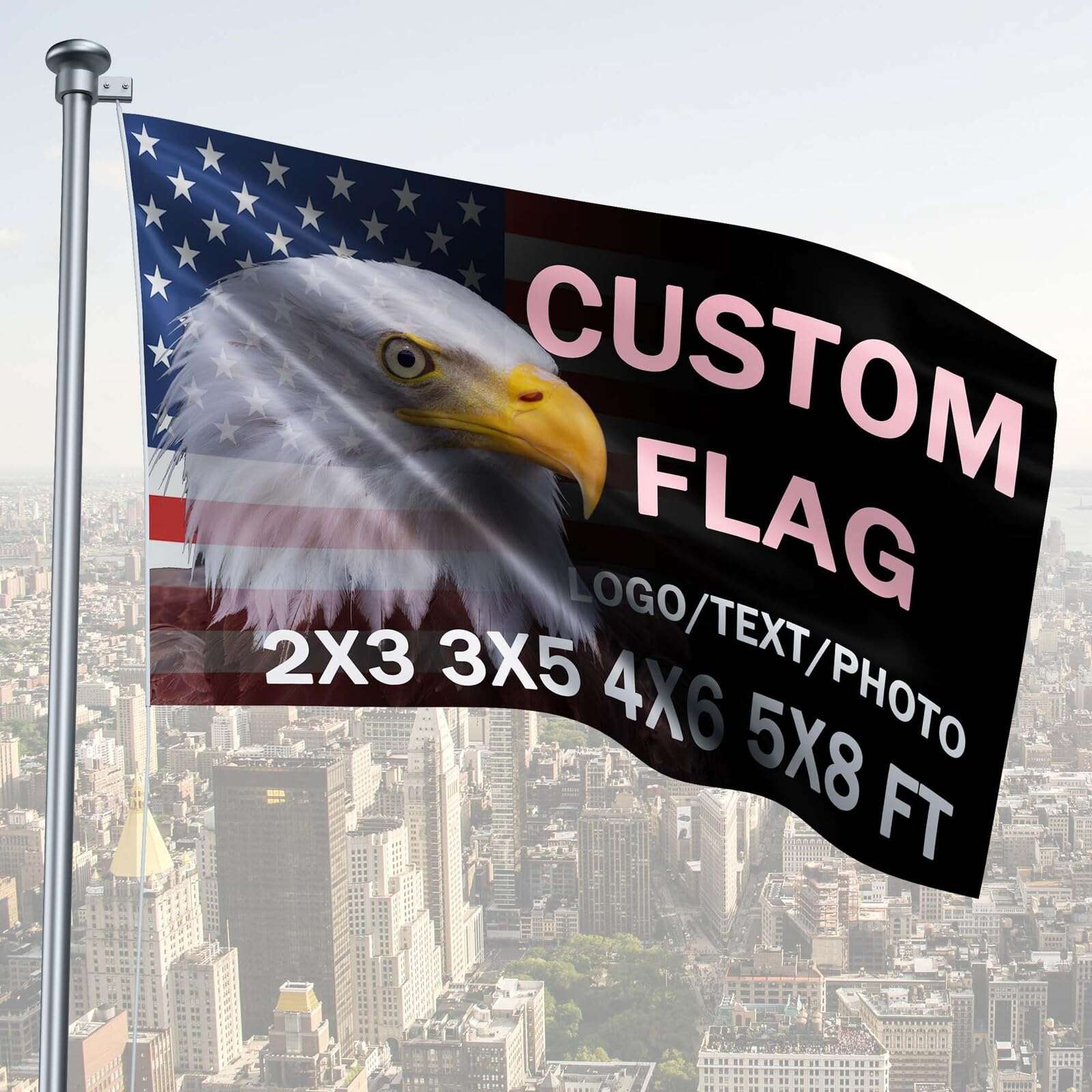 Custom Flag 3x5 Ft Double Sided Outdoor,Design Your Own Custom Flag With Logo/Text/Photo For Room Outdoor Decoration - Image 1