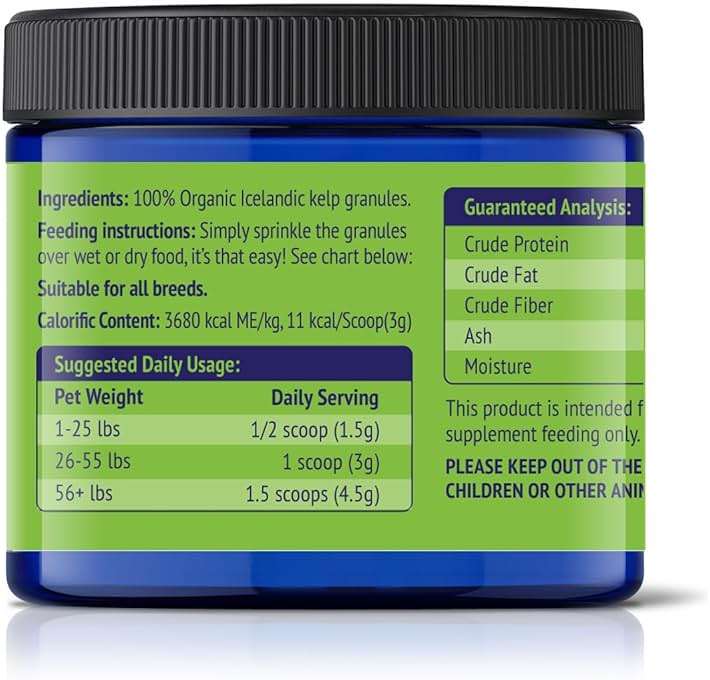NuLife Natural Pet Health Dog Teeth Cleaning Powder, Dog Plaque and Tartar Remover, Bad Breath Treatment for Dogs with USDA Organic Sea Kelp Powder, Dog Dental Care Made Easy, for All Ages, 12 oz - Image 8