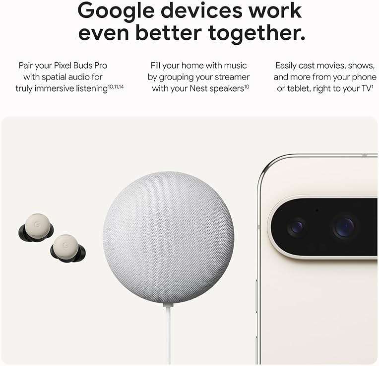 Google TV Streamer 4K - Fast Streaming Entertainment on Your TV with Voice Search Remote - Watch Movies, Shows, Live TV, and Netflix in 4K HDR - Smart Home Control - 32 GB of Storage - Porcelain - Image 6