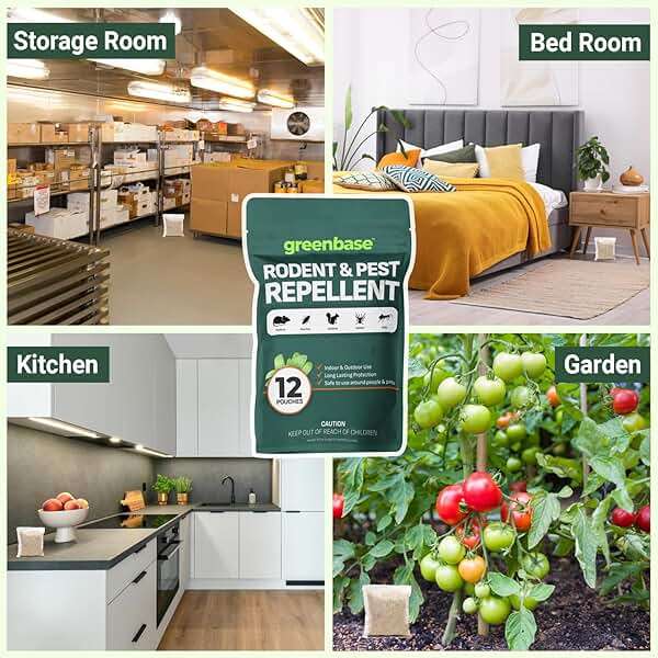 12 Pack Natural Rodent Repellent Pouches – Peppermint, Cedarwood & Clove Mouse & Rat Repellent for Home, Garage, Car, RV, Basement & Attic – Long Lasting Pest Control Safe for People & Pets - Image 6