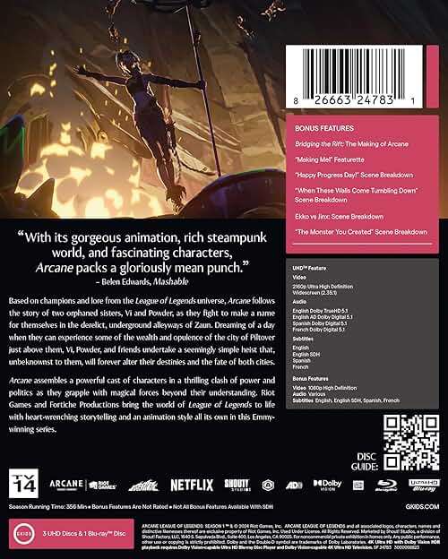 Arcane: League of Legends - Season One Limited Edition Steelbook [4K] [4K UHD] - Image 3