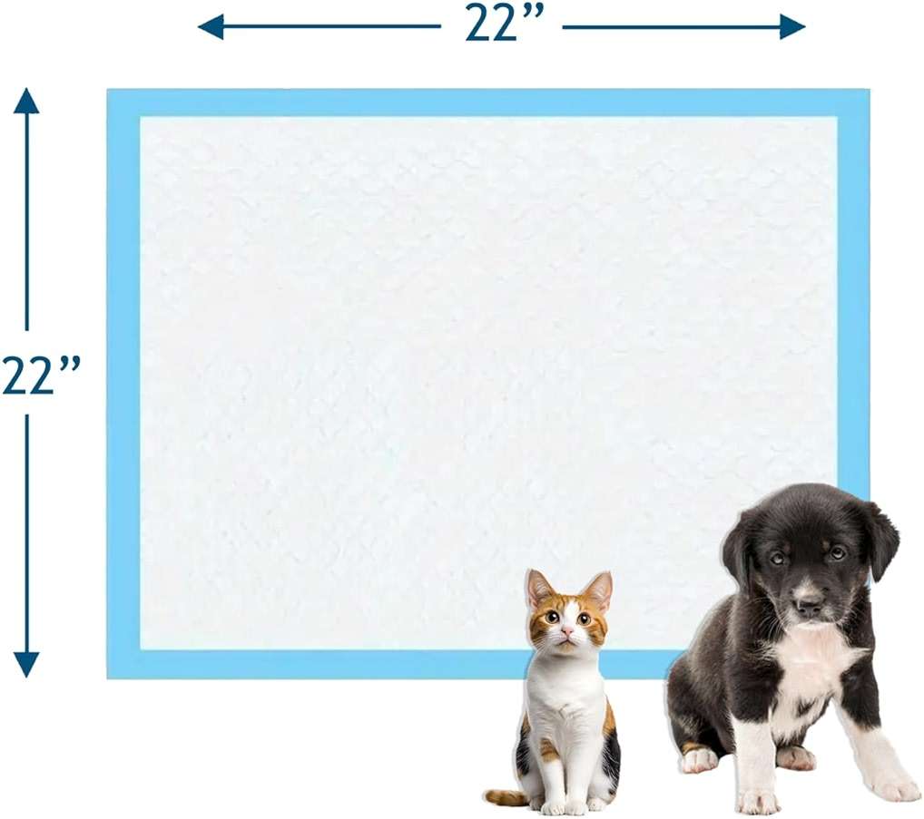 3Q Puppy Pee Pads, 22 x 22 Inch Leak-Proof Pet Potty Training Pads for Dogs, Quick Absorb 6-Layer Design, Ideal for Puppies, Cats, Rabbits, and Guinea Pigs (Blue-50 Count) - Image 2