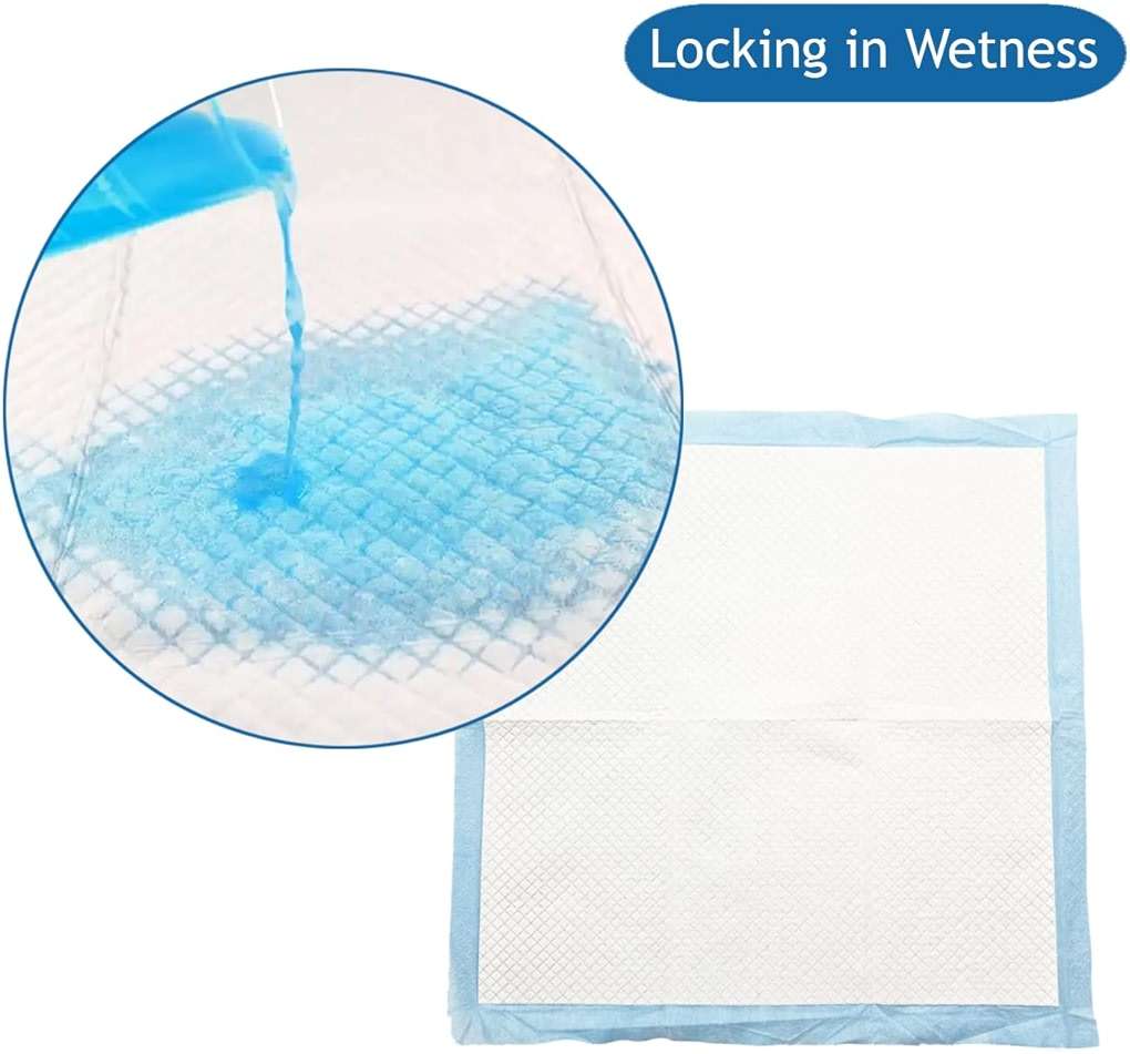 3Q Puppy Pee Pads, 22 x 22 Inch Leak-Proof Pet Potty Training Pads for Dogs, Quick Absorb 6-Layer Design, Ideal for Puppies, Cats, Rabbits, and Guinea Pigs (Blue-50 Count) - Image 6