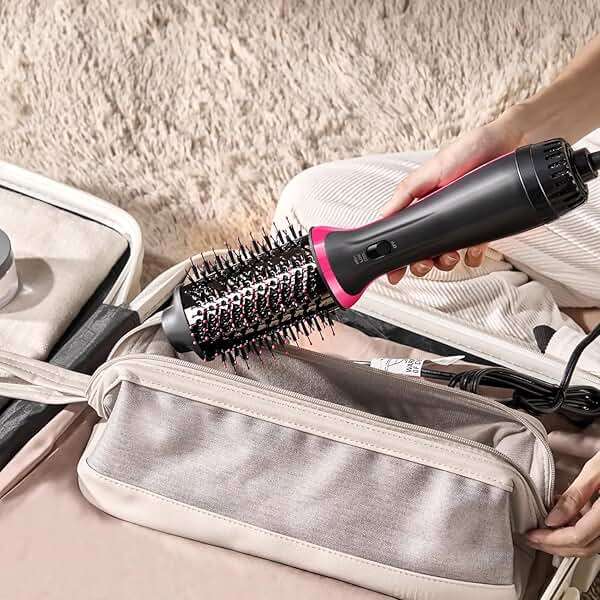 Dual Voltage Hair Dryer Brush for European Travel, Plus 2.0 Blow Dryer Brush with European Plug 110V-120V/220V-240V One Step Hair Dryer and Styler Volumizer with Negative Ion Anti-frizz Styling Brush - Image 9