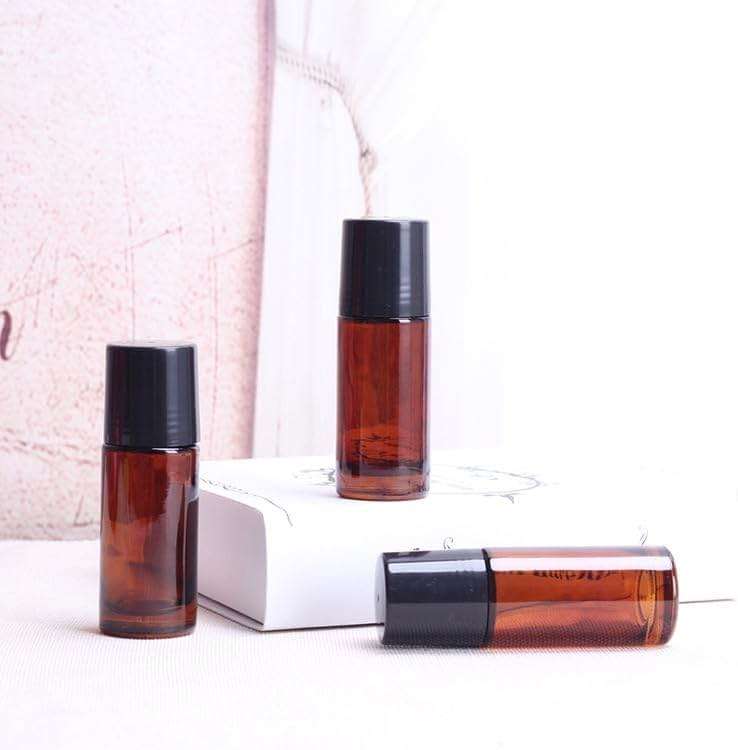 LNYMZD 2Pcs Brown 30ml Glass Essential Oil Roller Bottles Refillable Roll on Bottles Empty Deodorant Bottle Containers Rollerball Beauty and Personal Care Tools for Fragrance Cosmetics - Image 5