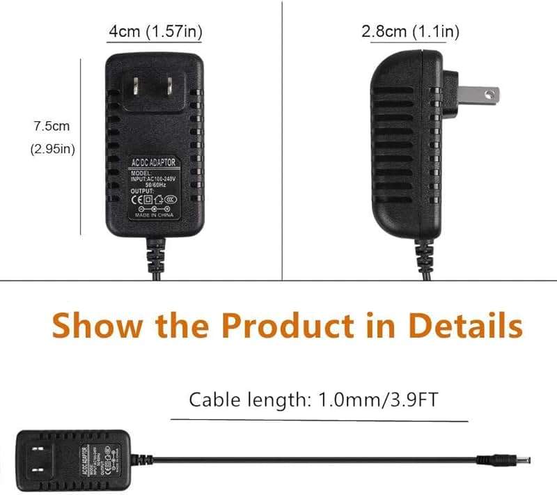 CJP-Geek 18V Charger Compatible with Hyperice for Hypervolt Go 2 Pro 55200 001-00 for Hyperice 2 Pro for Hypervolt 2 Model 53200 038-00 for Vyper 3/2/Go Massage Gun DC Power Cord - Image 2