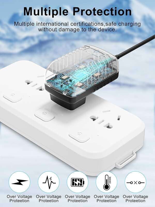 XWNV 18V Charger Compatible with Hypervolt Gun Power/Hyperice 2 pro Power/Hypervolt 2 Model 53200 038-00/Hypervolt Go 55000 001-00/Hypervolt Go 2 55200 001-00/Vyper 3/2/go Gun DC Power Cord - Image 5