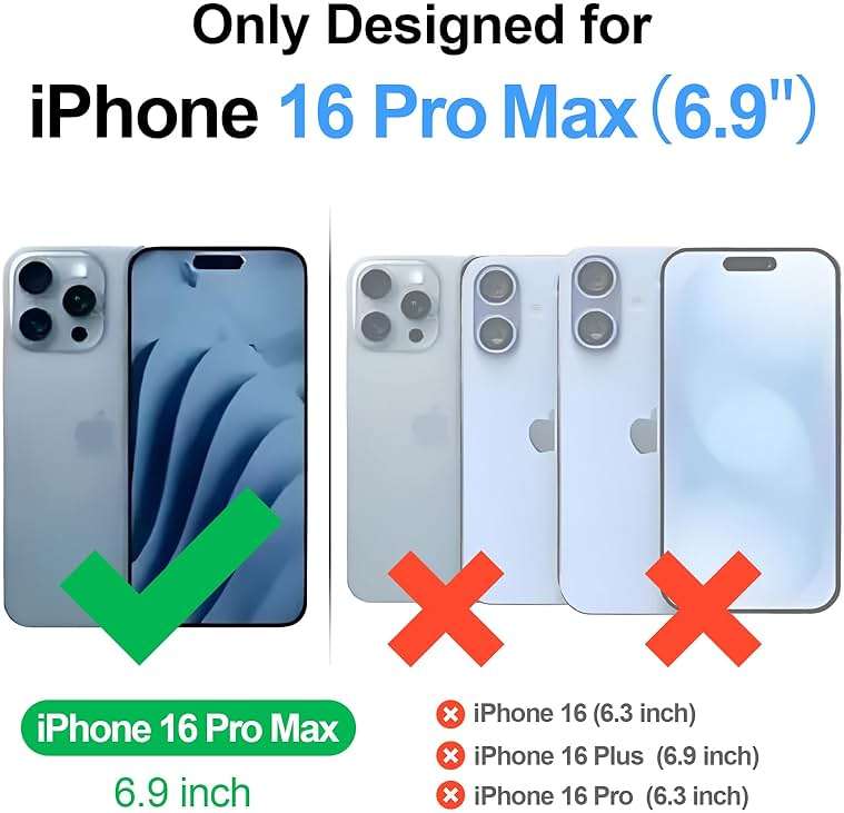 Antsturdy Compatible with iPhone 16 Pro Max Wallet Case for Women【RFID Blocking】 Crossbody Phone Case PU Leather Zipper with Wrist Strap Flip Cover Credit Card Holder for Apple 16 Pro Max,Wine Red - Image 2
