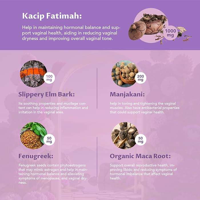 MEGNETA Vaginal Tightening Capsules for Women – Kacip Fatimah, Manjakani & Slippery Elm – Supports Feminine Firmness, Elasticity & Intimate Moisture – 60 Vegan Capsules - Image 3