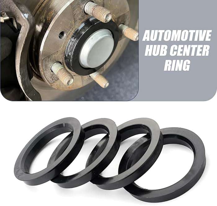 Irinidig 4 PCS Car Wheel Hub Center Ring, 73.1mm-60.1mm Plastic Reducer Ring Adapter Ring, Fill Gaps to Eliminate Vibration Wheel Modification Accessories, Universal for Most Cars Trucks (Black) - Image 6