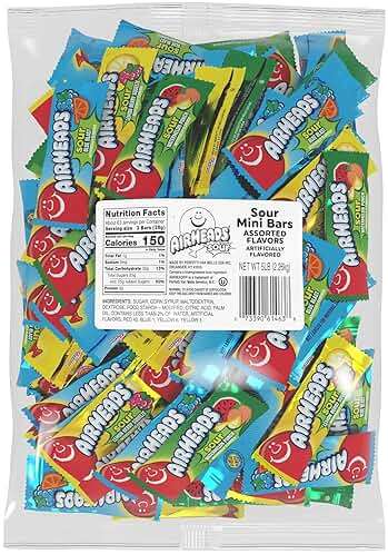 Airheads Mini SOUR Bars, Sour Watermelon Punch, Blue Blast, and Lemon Berry Squeeze, 5lb Bulk Bag - Image 1