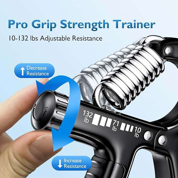 FitBeast Grip Strengthener Forearm Strengthener, Adjustable Hand Grip Strengthener for Strength Training & Rehabilitation, 10-132 lbs Resistance, Ideal for Athletes and Physical Therapy (1 Piece) - Image 2