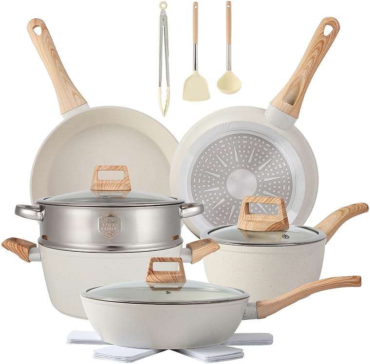 16PCS Pots and Pans Set Non Stick Cookware Set Nonstick with Cooking Set - Image 1