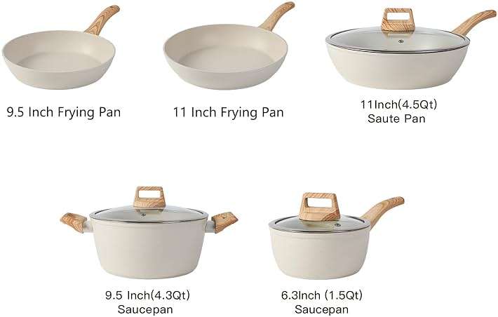 16PCS Pots and Pans Set Non Stick Cookware Set Nonstick with Cooking Set - Image 2