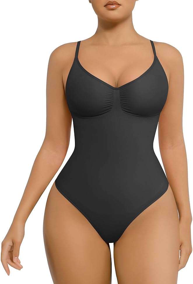 FeelinGirl Shapewear Bodysuit for Women Tummy Control Waist Bodysuit Thong Shapewear Body Shaper Going Out - Image 1