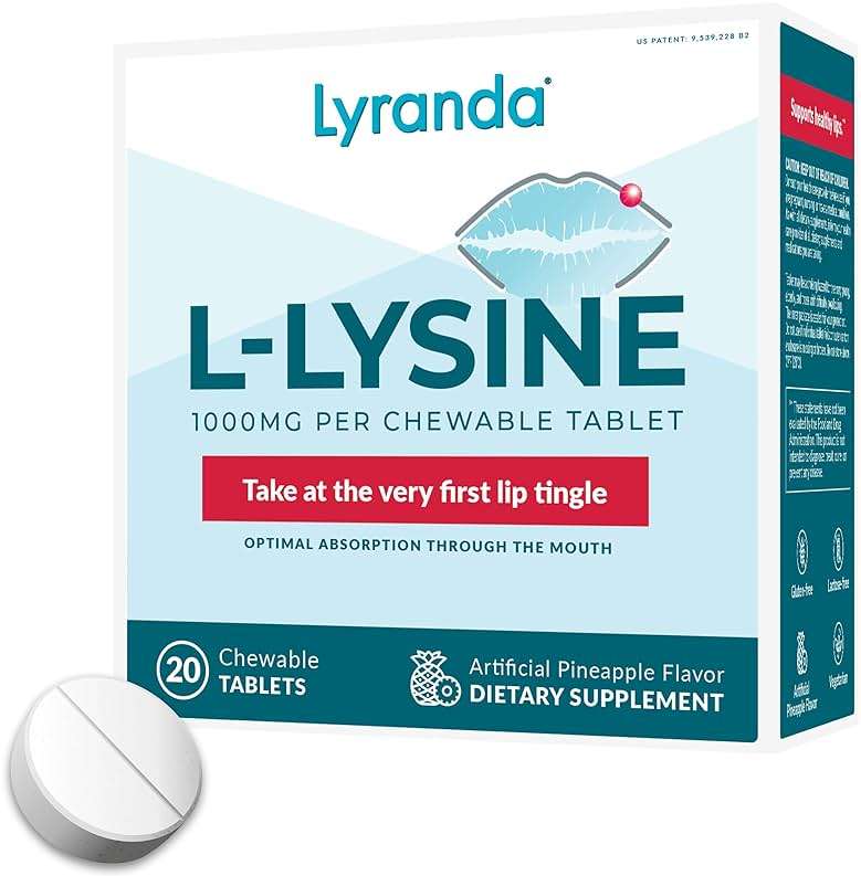 Lyranda® - Lysine Cold Sore Treatment - Chewable L-Lysine Tablets - Faster Absorption and Better Hygiene - Image 1