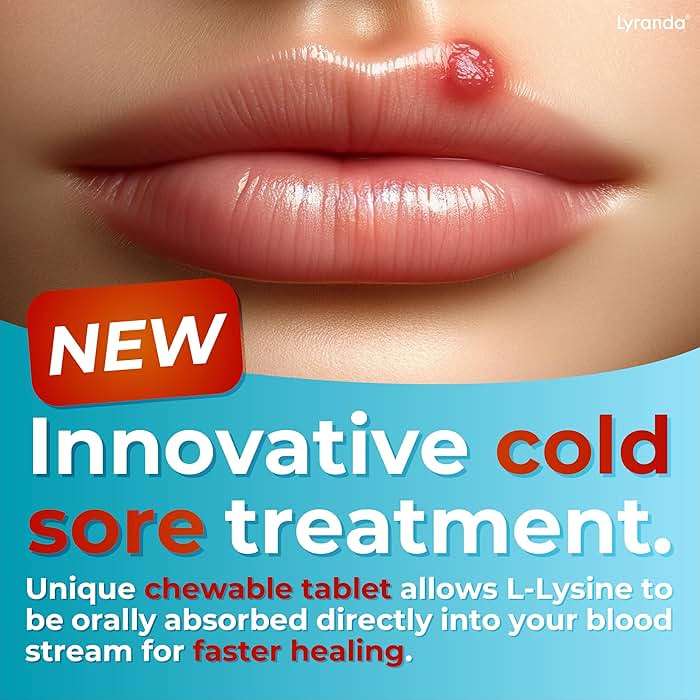 Lyranda® - Lysine Cold Sore Treatment - Chewable L-Lysine Tablets - Faster Absorption and Better Hygiene - Image 2