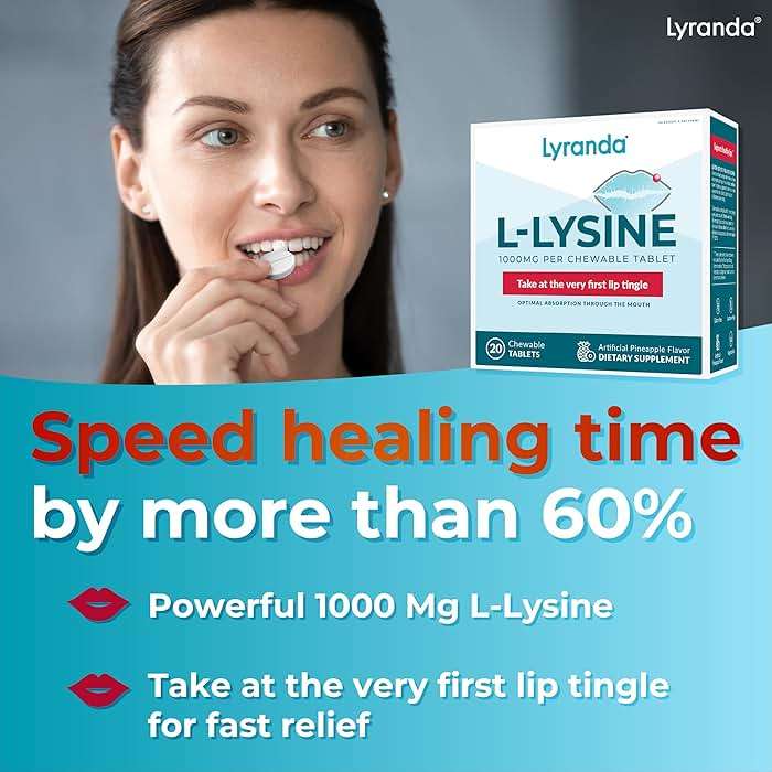 Lyranda® - Lysine Cold Sore Treatment - Chewable L-Lysine Tablets - Faster Absorption and Better Hygiene - Image 3