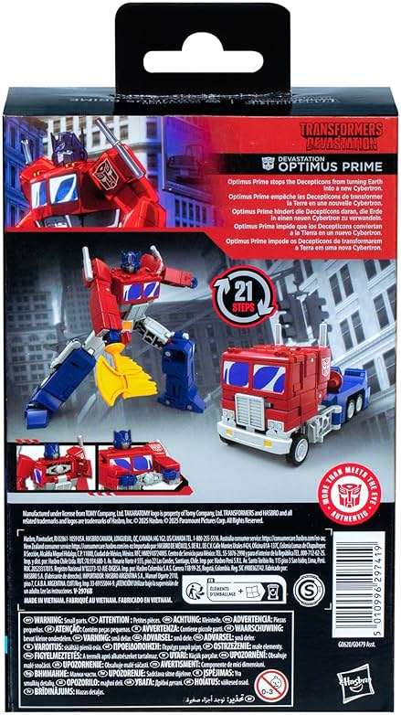 Transformers Toys Studio Series Deluxe Class Devastation Optimus Prime, 4.5-inch Converting Action Figure, 8+ - Image 5