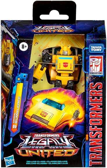 Transformers Legacy Deluxe Class Origin Bumblebee 5.5-inch Converting Action Figure, 8+ - Image 4