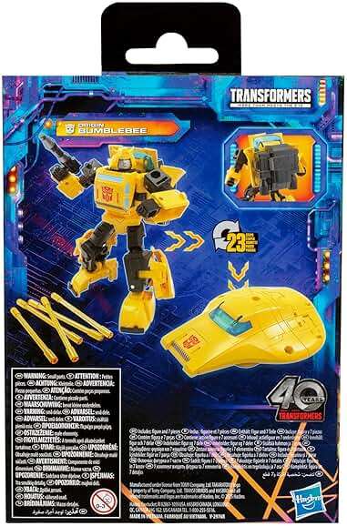 Transformers Legacy Deluxe Class Origin Bumblebee 5.5-inch Converting Action Figure, 8+ - Image 10