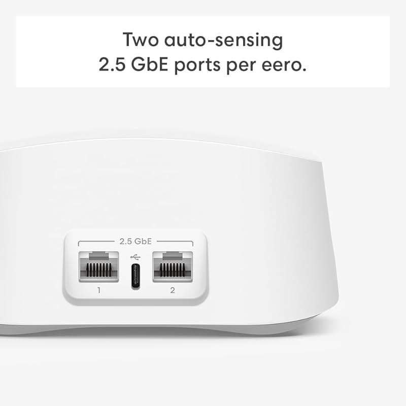 Amazon eero 7 dual-band mesh Wi-Fi 7 router (newest model) - Supports internet plans up to 2.5 Gbps, Coverage up to 4,000 sq. ft., 2-pack - Image 2