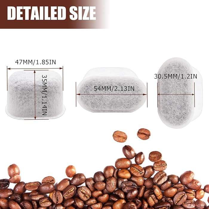 Dianrui 6 Pack Water Filter for Breville Filter replacement for Breville Espresso Machine BWF100 870/878/880/860/840/810/600/500/450 (Activated Charcoal) - Image 3