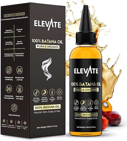 Elevate Batana Oil for Hair Growth | 100% Pure & Natural Raw Organic Oil from Honduras | Cold Pressed & Chemical-Free Serum for Thickness & Scalp Care Skin | Thicker Stronger Hair | 1 Pack | 4 Fl Oz - Image 2