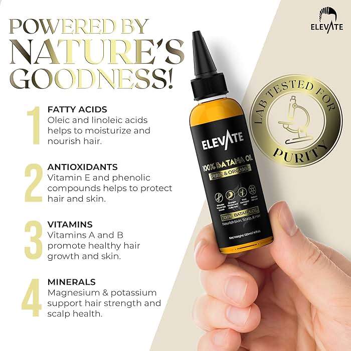 Elevate Batana Oil for Hair Growth | 100% Pure & Natural Raw Organic Oil from Honduras | Cold Pressed & Chemical-Free Serum for Thickness & Scalp Care Skin | Thicker Stronger Hair | 1 Pack | 4 Fl Oz - Image 4