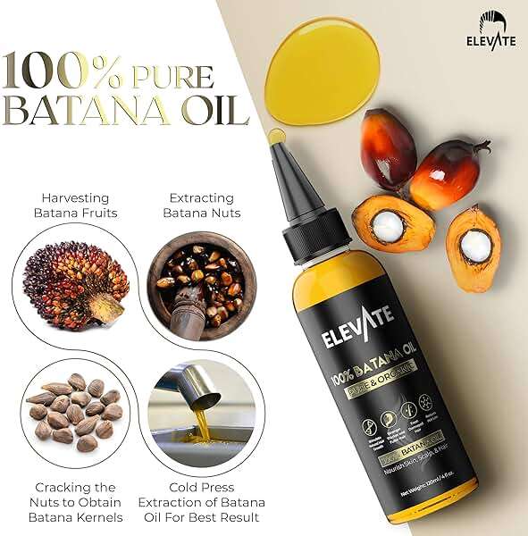Elevate Batana Oil for Hair Growth | 100% Pure & Natural Raw Organic Oil from Honduras | Cold Pressed & Chemical-Free Serum for Thickness & Scalp Care Skin | Thicker Stronger Hair | 1 Pack | 4 Fl Oz - Image 5