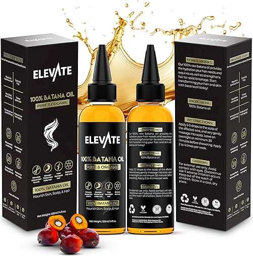 Elevate Batana Oil for Hair Growth | 100% Pure & Natural Raw Organic Oil from Honduras | Cold Pressed & Chemical-Free Serum for Thickness & Scalp Care Skin | Thicker Stronger Hair | 1 Pack | 4 Fl Oz - Image 8