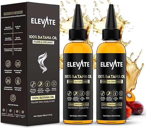 Elevate Batana Oil for Hair Growth | 100% Pure & Natural Raw Organic Oil from Honduras | Cold Pressed & Chemical-Free Serum for Thickness & Scalp Care Skin | Thicker Stronger Hair | 1 Pack | 4 Fl Oz - Image 9