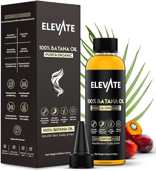 Elevate Batana Oil for Hair Growth | 100% Pure & Natural Raw Organic Oil from Honduras | Cold Pressed & Chemical-Free Serum for Thickness & Scalp Care Skin | Thicker Stronger Hair | 1 Pack | 4 Fl Oz - Image 10