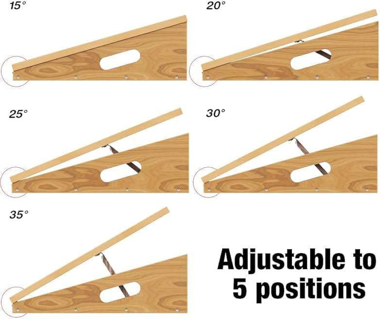 Professional Wooden Slant Board, Adjustable Incline Board and Calf Stretcher, Slant Board for Calf Stretching, Balance Stretch Board - Image 4