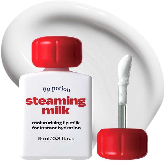 alternative stereo Steaming Milk Lip Balm | Hydrating Non-Sticky Lip Primer for Dry Cracked Lips | Smoothing Base with Vitamin E & Green Tea Seed Oil (0.3 Oz) - Image 1