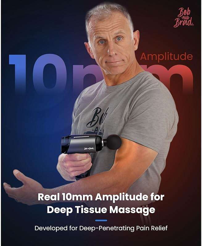 BOB AND BRAD T2 Pro Massage Gun with Heat and Cold, Deep Tissue Percussion Massager Gun for Pain Relief, Muscle Massager, Electric Back Massagers for Professional Athletes Runner - Image 7