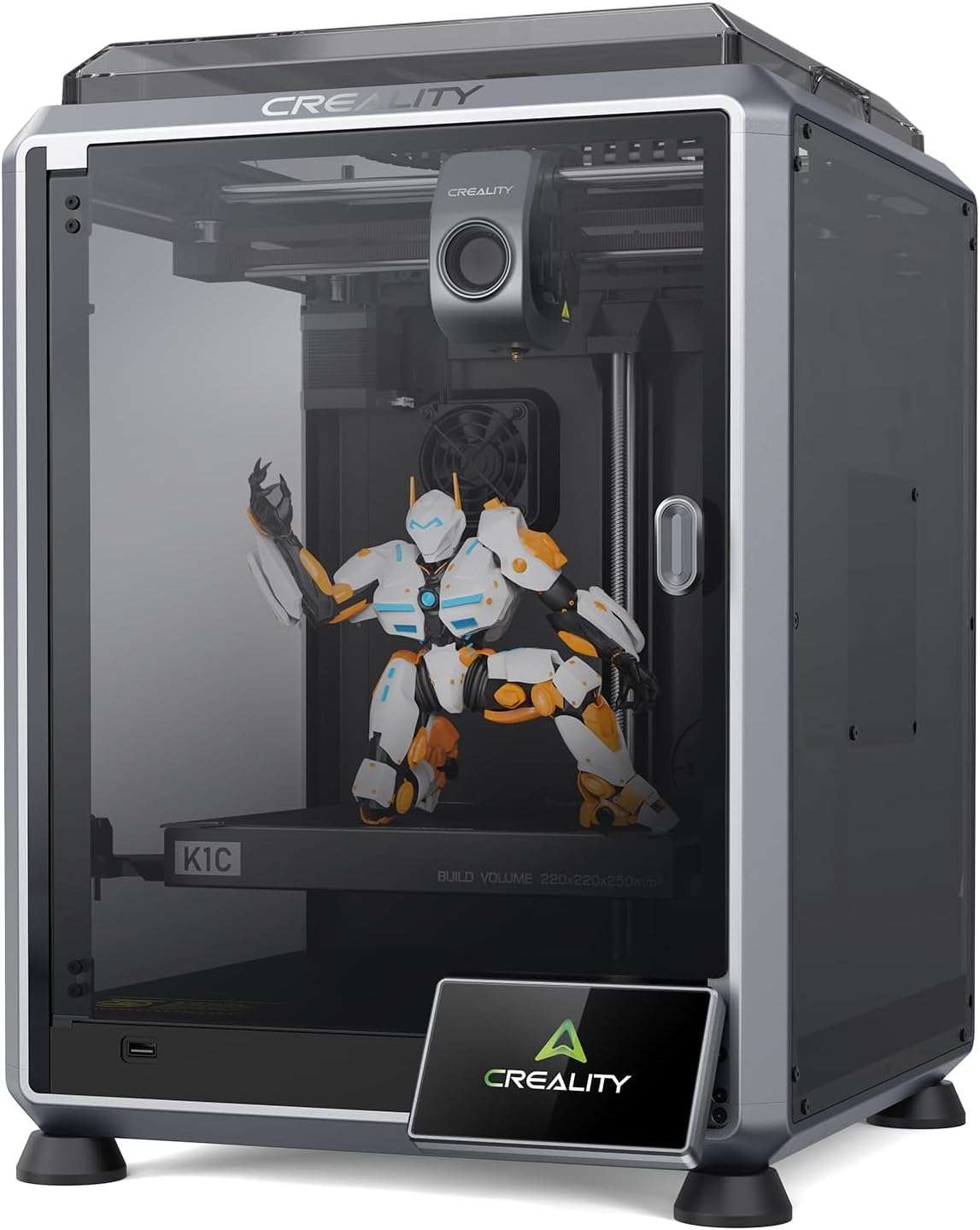 Creality K1C 3D Printer, 600mm/s Fast Speed Auto Leveling 3D Printers with AI Camera for 300°C Printing, Switchable Silent Mode Reliable Carbon Fiber 3D Printing 220 * 220 * 250mm - Image 1