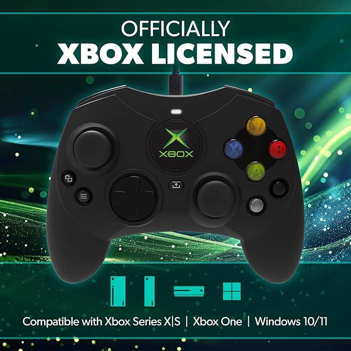 Hyperkin - DuchesS Wired Controller for Xbox Series X|S, Xbox One, Windows 10|11, PC, with Hall Effect Joysitcks, Audio Jack, Impulse Triggers, Black - Officially licensed - Image 2