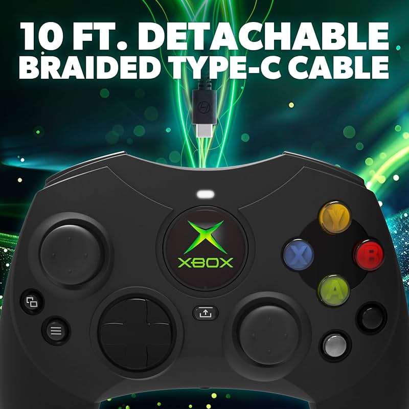 Hyperkin - DuchesS Wired Controller for Xbox Series X|S, Xbox One, Windows 10|11, PC, with Hall Effect Joysitcks, Audio Jack, Impulse Triggers, Black - Officially licensed - Image 5
