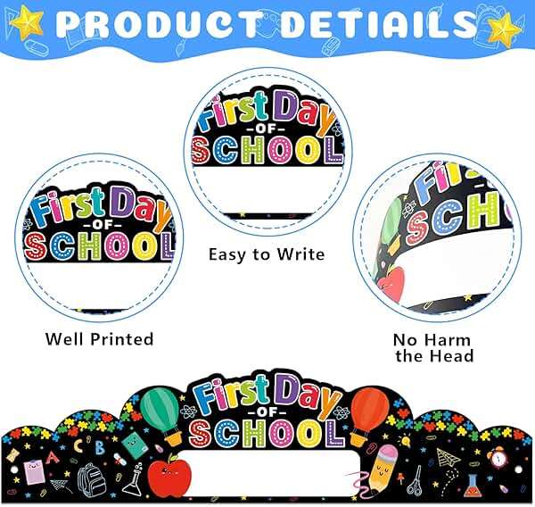 JUESMOS 24PCS Adjustable Paper Caps Hats Crowns for Kindergarten Preschool Classroom Prizes Rewards - Image 5