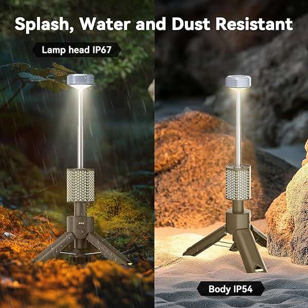 MORIKO Camping Lights Rechargeable Telescopic, Portable Collapsible Magnetic Lantern Camping Essentials, 10,500mAh IP67 Waterproof LED Flashlights, Camping Gear for Hiking Fishing Travel Emergency - Image 6