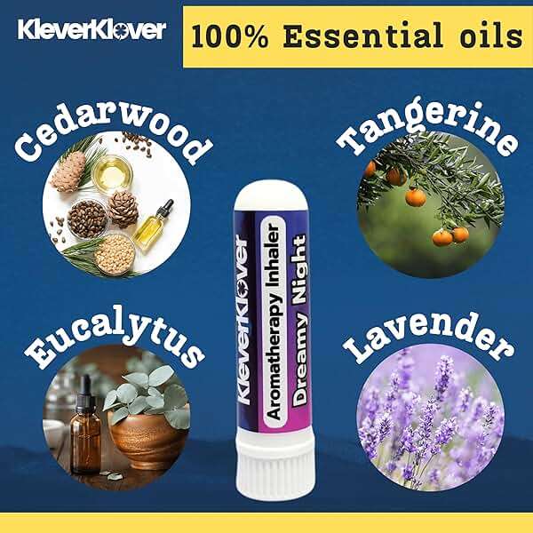 KleverKlover Aromatherapy Nasal Inhaler Stick (2 Pcs) - Monday Morning & Dreamy Night | Daily Routine - Relaxation, Natural Calm, Sleep Aid, Refresh & Mood Uplift with 100% Natural Essential Oils - Image 2