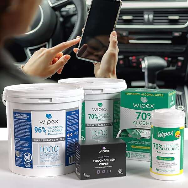 Wipex Alcohol Wipes for Electronics - Tech Wipes with 70% Isopropyl Alcohol - Equipment Cleaning for Computers, iPhones and Household Items, New Lint Free Cloth, 80 Count (Pack of 6) - Image 6