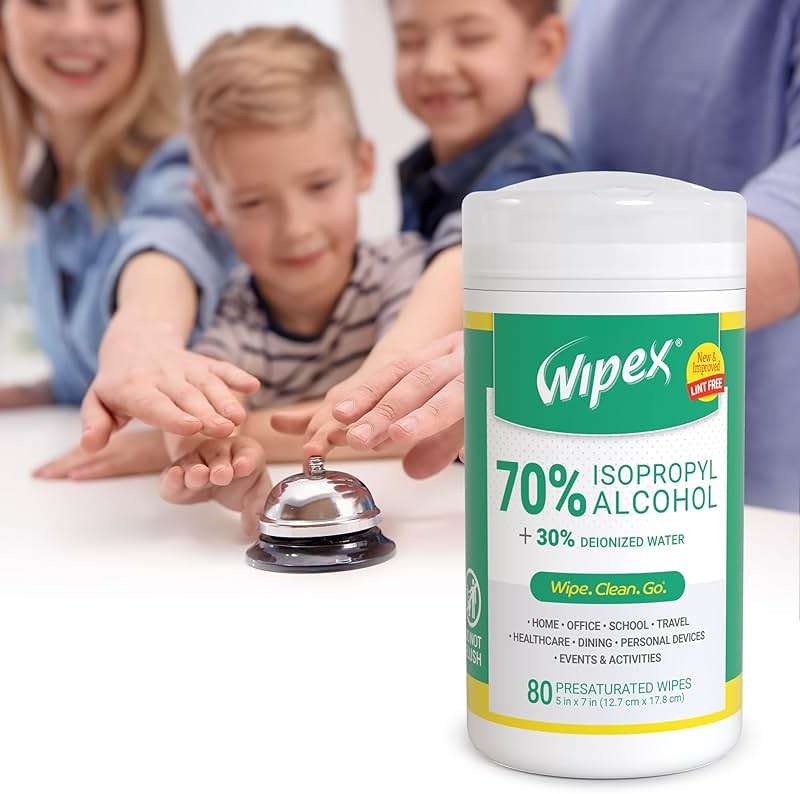 Wipex Alcohol Wipes for Electronics - Tech Wipes with 70% Isopropyl Alcohol - Equipment Cleaning for Computers, iPhones and Household Items, New Lint Free Cloth, 80 Count (Pack of 6) - Image 9