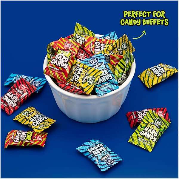 Sour Candy - 2 Pound Bulk Pack - Hard Candy Individdually Wrapped - Assorted Fruit Flavors Candies - Strawberry, Blue Raspberry, Cherry, Lemon, and Apple - Image 7